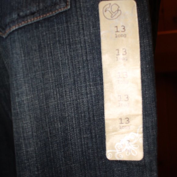 Refuge Ultra Low Rise Skinny  Boot Cut Denim Long Inseam Size 13 NWT - Picture 7 of 15